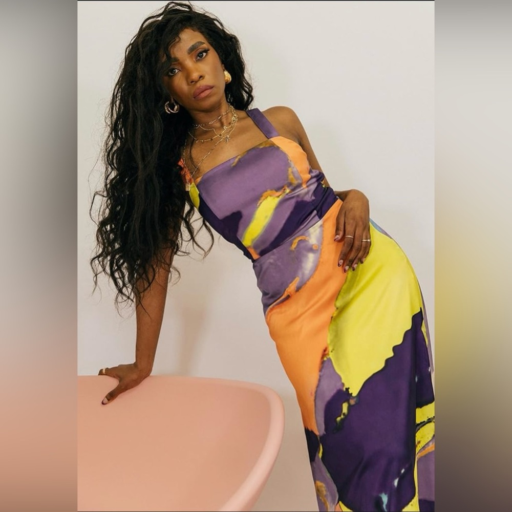 Abstract Multicolor Maxi Dress - Picture 2 of 16